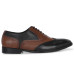 Stylish Touch with Brown Black Leather Mens Brogue Shoe