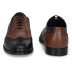 Stylish Touch with Brown Black Leather Mens Brogue Shoe