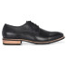 Elegant Black Lace-Up Genuine Leather Derby Shoe