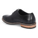 Elegant Black Lace-Up Genuine Leather Derby Shoe