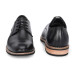 Elegant Black Lace-Up Genuine Leather Derby Shoe