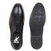 Elegant Black Lace-Up Genuine Leather Derby Shoe