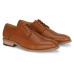 Lace-Up Genuine Leather Derby Shoe in Tan