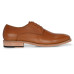 Lace-Up Genuine Leather Derby Shoe in Tan