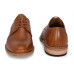 Lace-Up Genuine Leather Derby Shoe in Tan