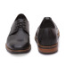 Black Lace-Up Genuine Leather Derby Shoe