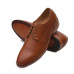 Lace-Up Genuine Leather Derby Shoe in Tan for Men