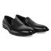 Genuine Leather Derby Slip On Black Shoe for Men