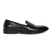 Genuine Leather Derby Slip On Black Shoe for Men