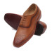 Elegant Lace-Up Tan Genuine Leather Derby Shoe for Men