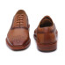 Elegant Lace-Up Tan Genuine Leather Derby Shoe for Men