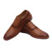 Elegant Lace-Up Tan Genuine Leather Derby Shoe for Men