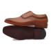 Elegant Lace-Up Tan Genuine Leather Derby Shoe for Men