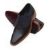 Stylish Lace-Up Black Blue Genuine Leather Derby Shoe