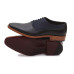 Stylish Lace-Up Black Blue Genuine Leather Derby Shoe