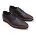 Lace-Up Black Genuine Leather Derby Shoe