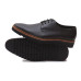 Lace-Up Black Genuine Leather Derby Shoe