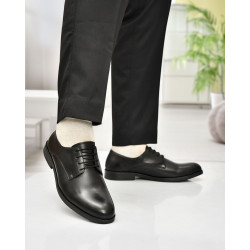 AYDINOVA Genuine Leather Mens Derby Black Shoe