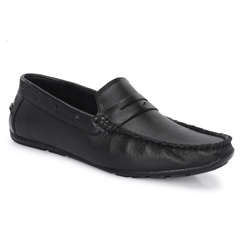 AYDINOVA Men Black Loafer Leather Shoe