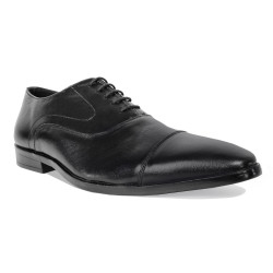 Natural Formal Black Leather Oxford Shoe for Office