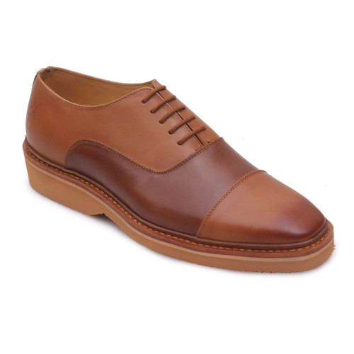 Genuine Leather Brown Tan Oxford Shoe