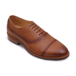 Lace-Up Genuine Leather Oxford Shoe for Office