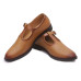 Genuine Leather Brogue Style Sandal for Men in Tan