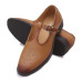 Genuine Leather Brogue Style Sandal for Men in Tan