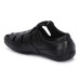 AYDINOVA Black Leather Roman Sandal for Men